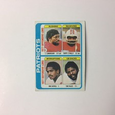 1978 Topps Patriots Checklist Tony McGee Mike Haynes Sam Cunningham 516 Unmarked
