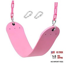 Swing Seat - Heavy Duty Chain Plastic Coated - Playground Swing Set Pink