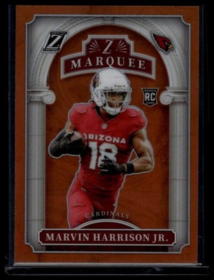 2024 Panini Zenith #5 Marvin Harrison Jr. Z Marquee Orange
