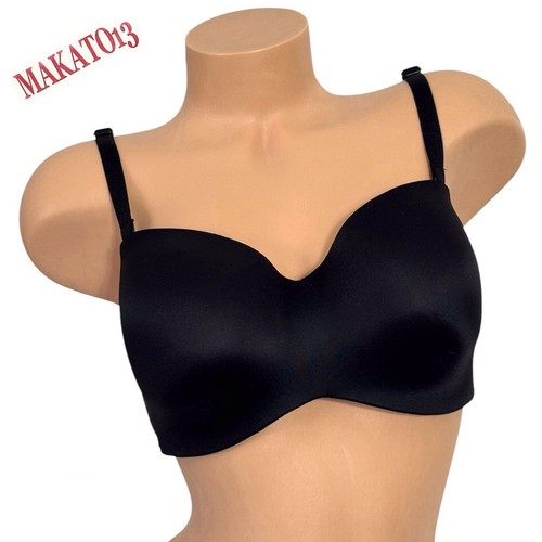 VICTORIA'S SECRET PINK 36DD Wear Everywhere Push-Up Strapless Bra Black