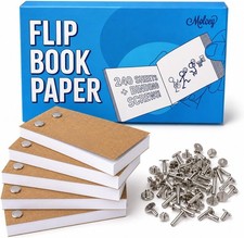 Blank Flip Book Paper with Holes - 240 Sheets 480 Pages Flipbook Animation Pap