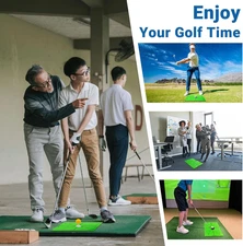 Portable Golf Swing Turf Mat Lightweight Practice Instant Feedback Indoor Ideal