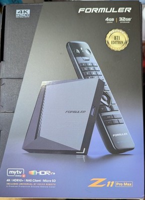 Formuler Z11 Pro Max BT1 Edition 4K Android 32GB HDR10+ Dolby Voice Remote