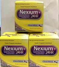 Nexium 24hr Clear Minis,3 Packs(14 Capsules each) Exp : 04/26 *Free