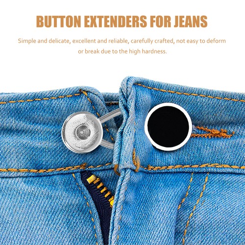 6Pcs Zinc Alloy Button Extender For Jeans Easy To Use Waist Extender - Picture 11 of 11