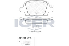 Bremsbelagsatz Hinten Lucas-Trw-System für Opel Corsa C X01 Tigra Twintop 00-06