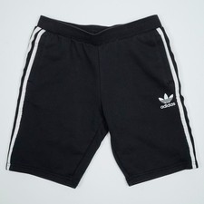 adidas Originals Kids Fleece Shorts Black 11-12Y 3-Stripes