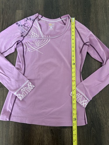 MOUNTAIN HARDWEAR Size M Womens Purple Stretch Long Sleeve Athletic T-Shirt NEW - Picture 5 of 6