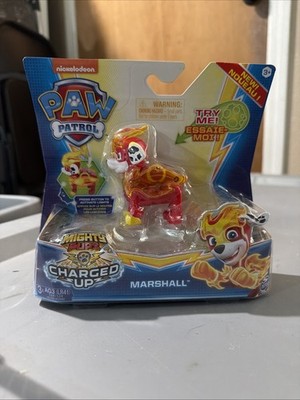 Paw Patrol Mighty Pups Charged Up Marshall Figure New Light Up Toy
