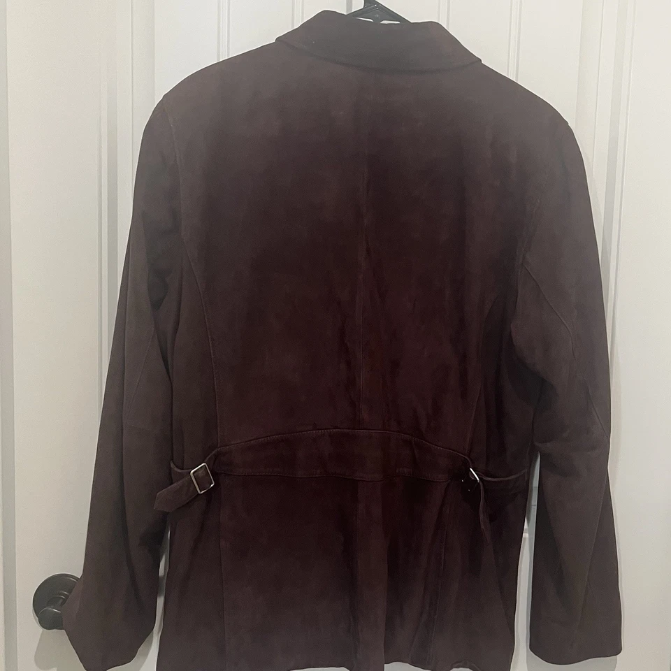 Women’s Brown Lamb Skin Jacket Large Katherine Kelly - Image 2 of 4