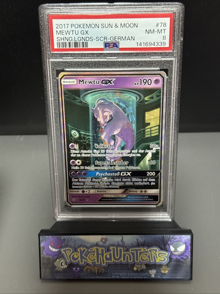 Pokemon Card Mewtwo Mewtu GX 78/73 Shining Legends GERMAN Secret