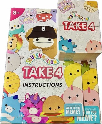 Squishmallow  Take 4  Card Game - NEW out of box. Cards, Instructions & Box Only