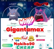 Pokemon✨Shiny Gigantamax Gengar ✨Trade✨Go✨P'TC✨Read Description✨