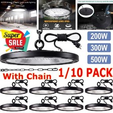 10 Pack 500W UFO LED High Bay Light Shop Industrial Commercial Factory Warehouse