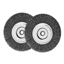 6in Wire Wheel Brush for Bench Grinder, Coarse Crimped Steel Wire 0.012" with...