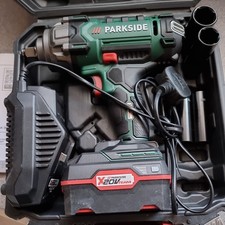 Parkside Cordless Impact Wrench Complete Kit with 4.0Ah Battery  Charger 