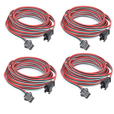 4 Pcs/Pack 2M 6.56Ft 3 Pin JST SM Male Female Plug LED Connector Cable for WS281