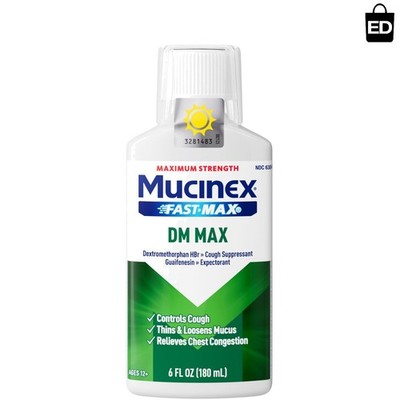 Maximum Strength DM Max Liquid Cold & Cough Medicine - 6 Fl Oz, Apple Flavor