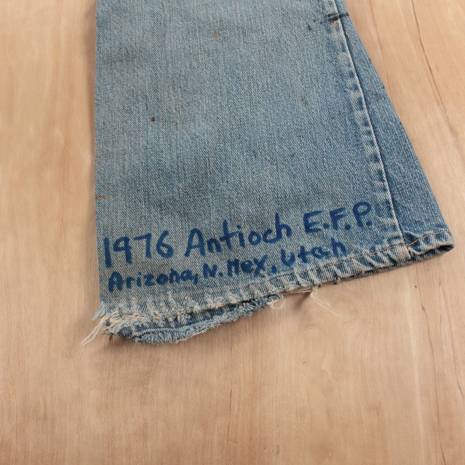 LEVI'S Orange Tab patchwork hippy flare denim jea… - image 9