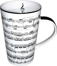 Making Music Notes Latte Mug Tall Coffee Cup Fine China Gift Boxed