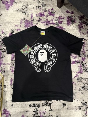 BAPE x Chrome Hearts T-shirt 'Black' Size Small, Brand New