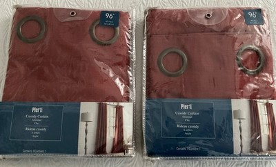 PIER 1  Imports 'Cassidy' Set of 2 Linen Look Window Curtain Panels 96''x 48''