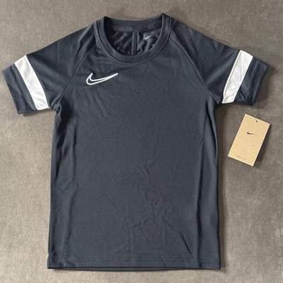 Nike Kids Academy Soccer Jersey Black Short Sleeve Top DV2849-010 Dri-Fit XS NWT