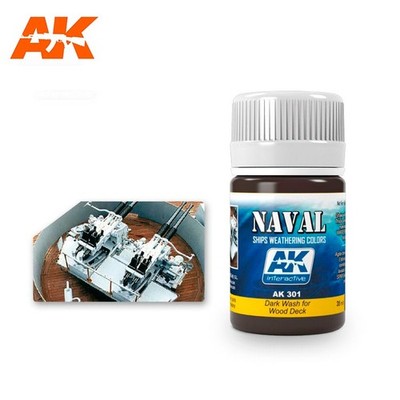 AK Interactive Naval Dark Wash for Wooden Deck (35 ml)