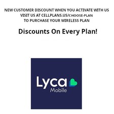LycaMobile SIM Card on AT&T Network - Choose Your Plan
