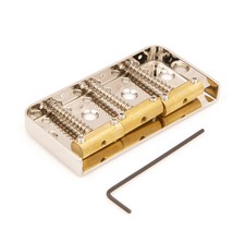 Tone Ninja 1/2 size Telecaster Bridge, Brass Saddles, USA Made, Nickel