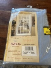 Sky Blue Premium Voile Sheer Kitchen Curtain 30W x 40L Easy Care Polyester