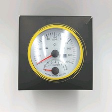 Motor Meter Racing 85mm Speedometer Tachometer 200mph Turn Signal High Beam