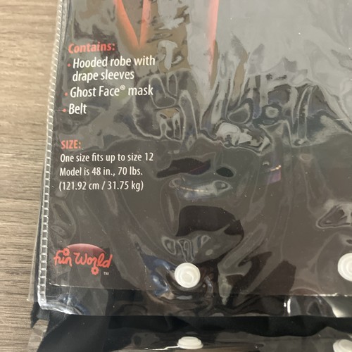 Child Classic Standard Ghost Face Halloween Costume Complete #146 Scream Gloves - Picture 7 of 17