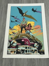 Mark Schultz Serigraph Cadillacs & Dinosaurs Signed 34.5"x 23"