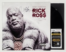 RICK ROSS SIGNED SET IN STONE LP VINYL RECORD ALBUM W/JSA CERT HIP HOP RAP