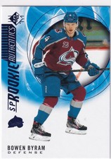 2020-21 UD SP HOCKEY BOWEN BYRAM SP ROOKIE AUTHENTICS BLUE PARALLEL