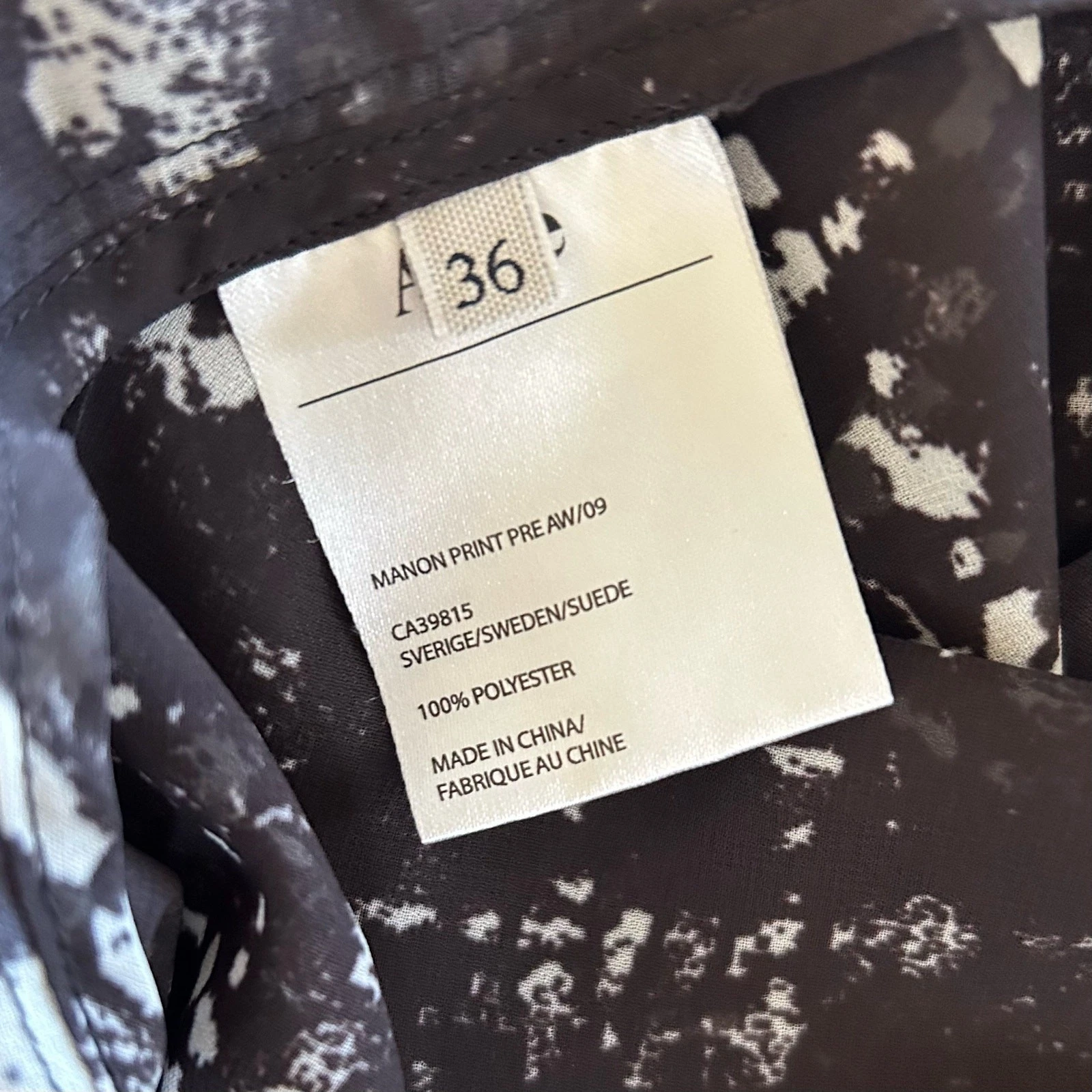 ACNE STUDIOS Abito Acne Primavera Estate Ruffle Strati Relaxed Nero Astratto Asimmetria TG S 36