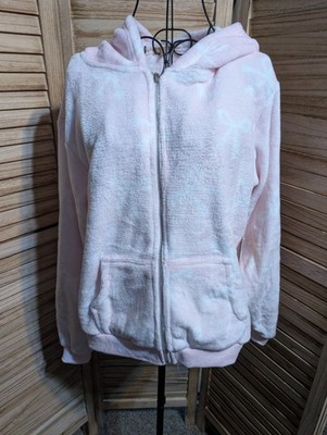 Free Haven Adult Medium Large Pink White Fluffy Zip Up With Tags