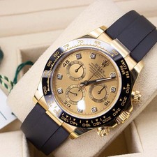 Rolex Daytona 116518ln 2019 Rubber Champagne Dial Yellow Gold 2019 Pristine