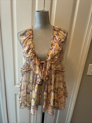free people Fearless Knit Tank Size Large Daisy Combo