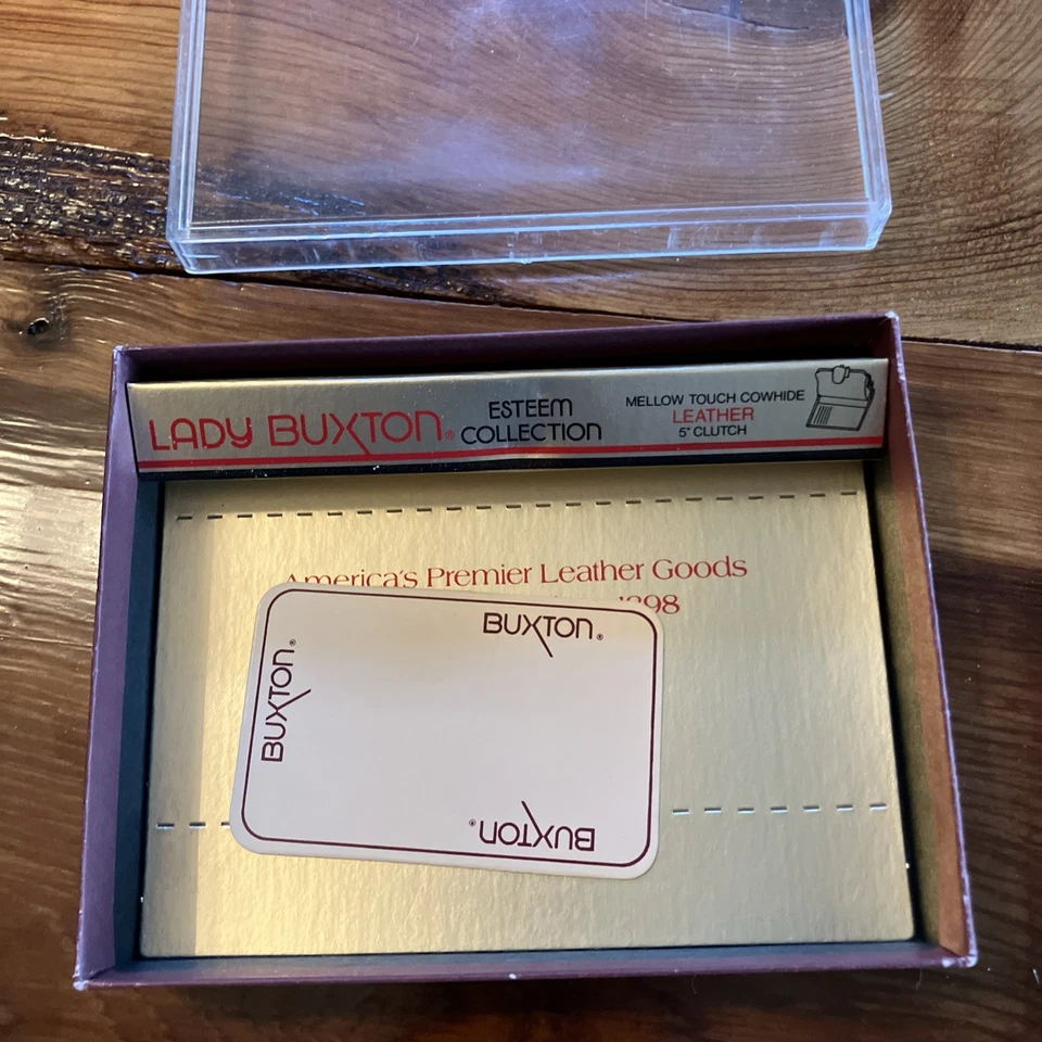 CARTERA SEÑORA BUXTON COLECCIÓN ESTIMA CUERO CLUTCH TACTO SUAVE CUERO DE VACA GRANATE Foto 3 de 4