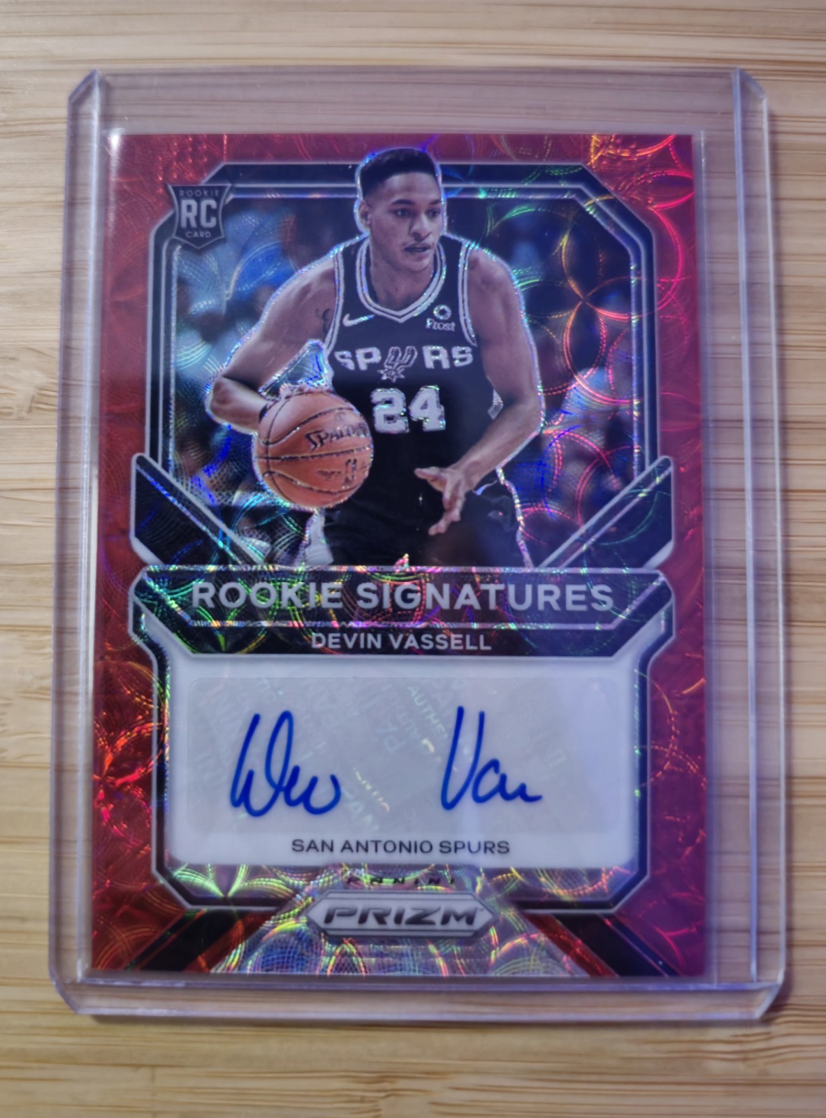 2020-21 Panini Prizm Rookie Signatures Choice Devin Vassell #RS-DVS Auto RC Red