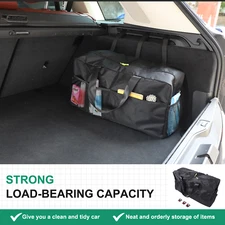 Black Cloth Car Trunk Multipurpose Storage Bag Tool Pouch For BMW X5 G05 2023+