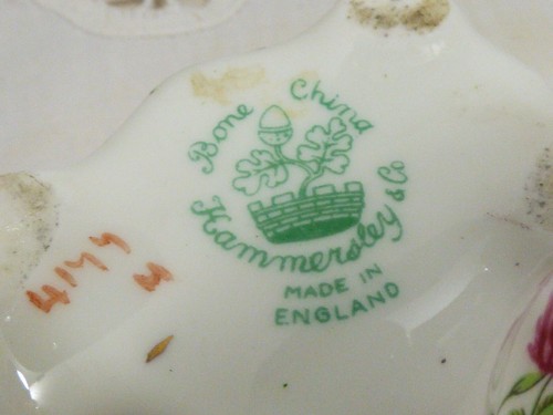 Hammersley & Co Bone China England Open Sugar Bowl Dish Pink Floral Footed - Picture 5 of 8