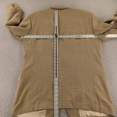 VTG Hopsack Jacket XL XLT Beige Houndstooth Check 100% Wool Blazer USA 46L - Picture 13 of 19