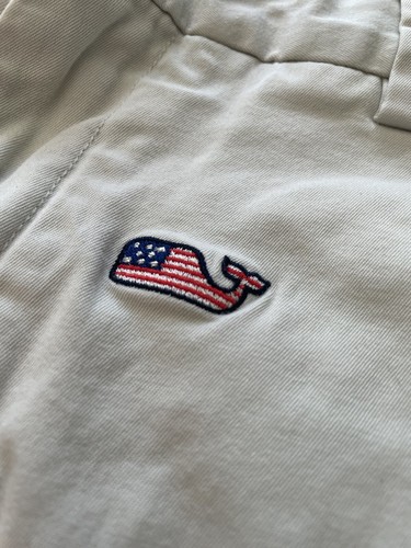 Vineyard Vines Hombre Talla 30 EE. UU. Ballena Rojo Blanco Azul Caquis - Imagen 4 de 6