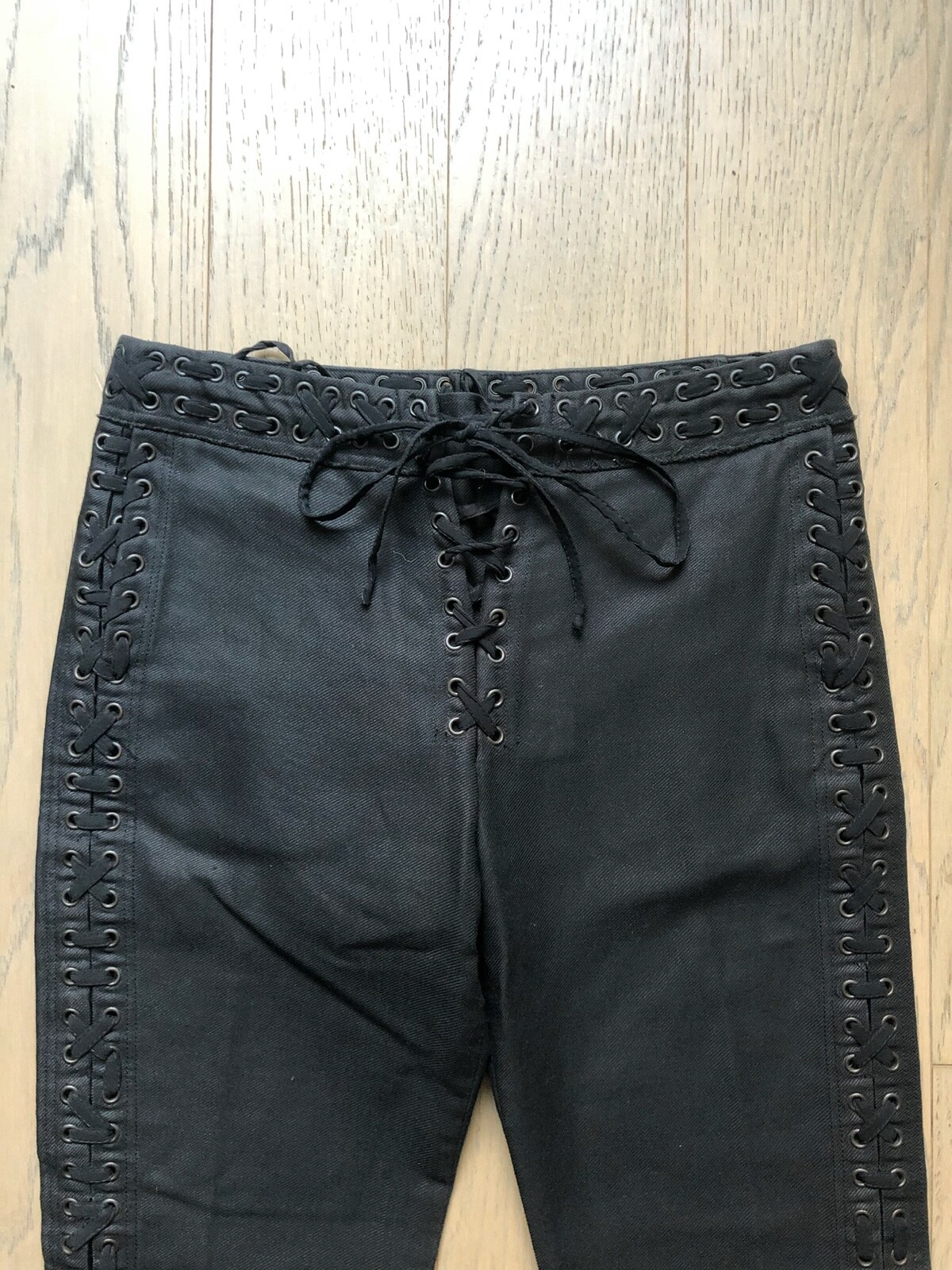 Yves Saint Laurent di Tom Ford pantaloni neri stringati S S 2002