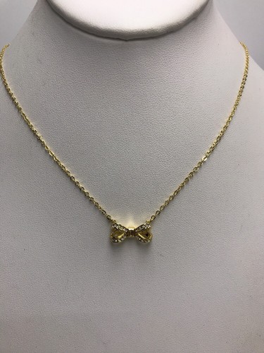 $65 Ted Baker gold Tone Bow Pendant Necklace j7 - 第 3/8 張圖片