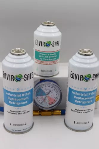 Envirosafe R 134a Replacement Refrigerant - with Proseal, dry - w/ R134a Gauge