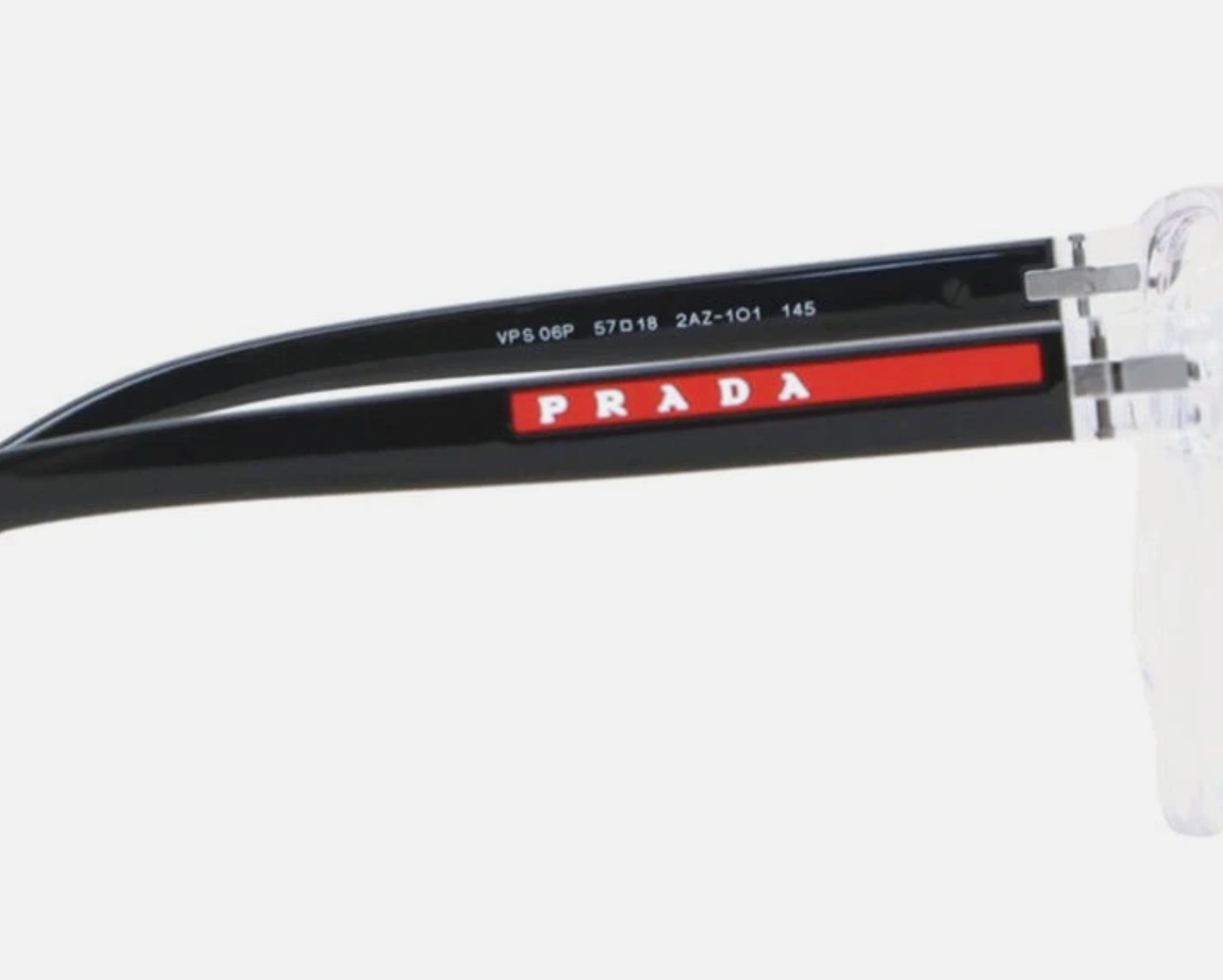 New Prada Reading Glasses VPS 06P 2AZ-1O1 57-18 145 Crystal Black